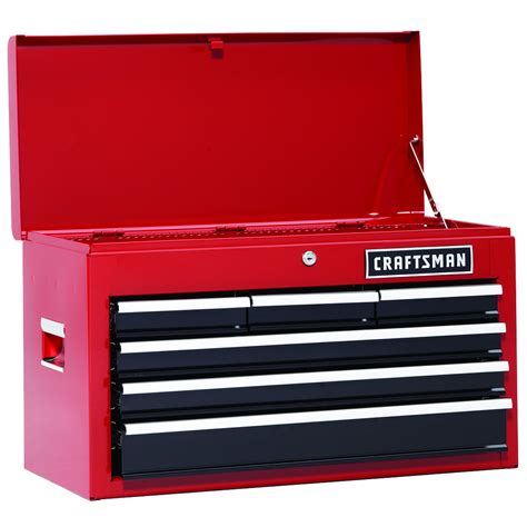 craftsman 26.5 in 6 drawer steel rolling tool cabinet|craftsman toolbox on wheels.